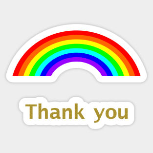 Thank You Rainbow Sticker